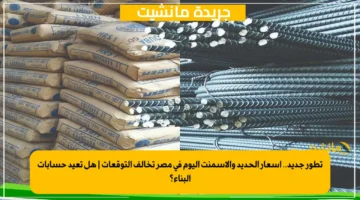 تطور جديد.. أسعار الحديد والأسمنت اليوم في مصر تخالف التوقعات هل تعيد حسابات البناء؟ 1